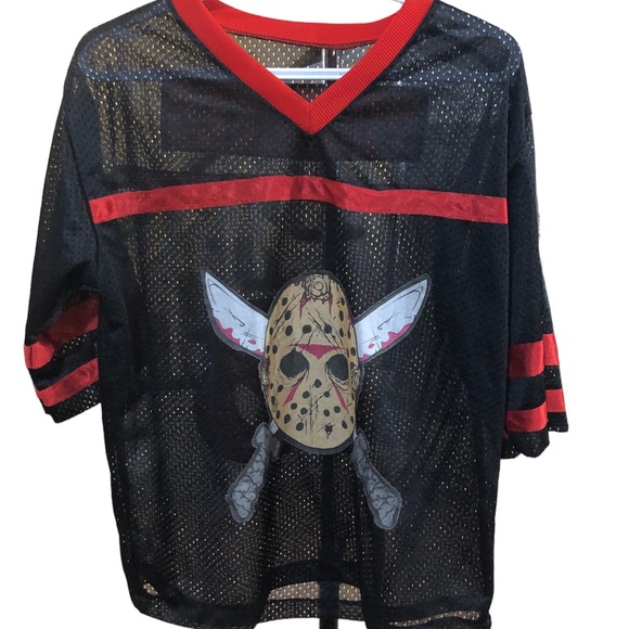 Vintage Jason Halloween hockey jersey shirt Costume Unisex Medium #13 - Picture 2 of 11